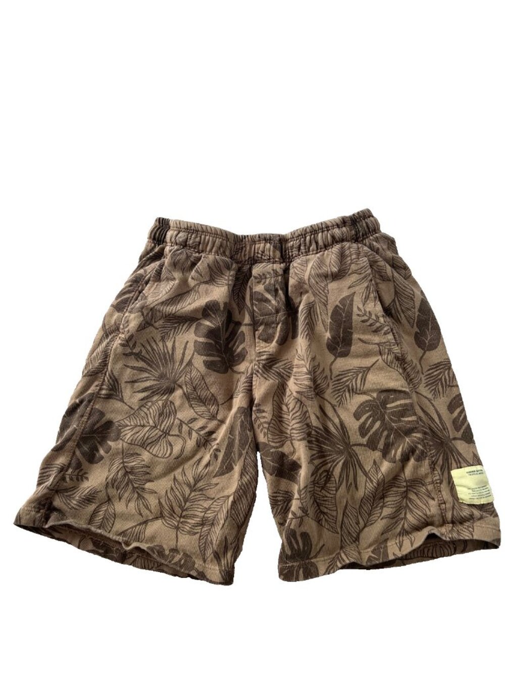 Zara Kids Boy's Leaves Print Brown Shorts ( 10 )